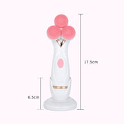 CNaier AE-878 USB Charging Silicone Face Skin Care Electric Facial Cleanser (Pink)