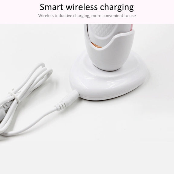 CNaier AE-878 USB Charging Silicone Face Skin Care Electric Facial Cleanser (Pink)