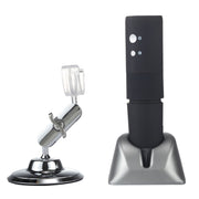 50X~1000X Magnifier HD Image Sensor 1920x1080P USB WiFi Digital Microscope with 8 LED & Professional Stand (Black)