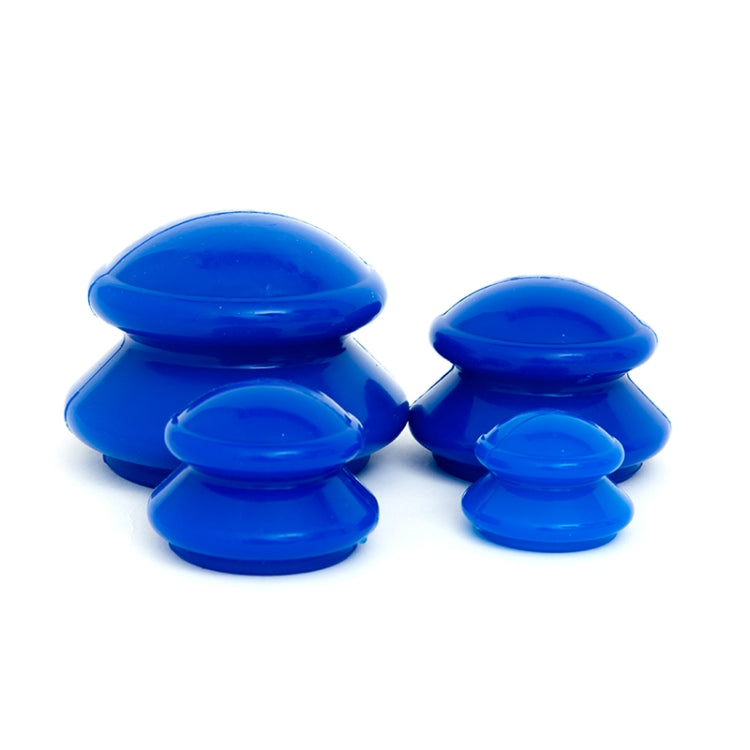 4 Cups / Set Health Care Body Massage Cupping Therapy Anti Cellulite Silicone Vacuum Cups(Blue) - free shipping - PMC TechLife - Order now!