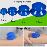 4 Cups / Set Health Care Body Massage Cupping Therapy Anti Cellulite Silicone Vacuum Cups(White)