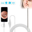i95 3 in 1 USB Ear Scope Inspection HD 0.3MP Camera Visual Ear Spoon for OTG Android Phones & PC & MacBook, 1.75m Length Cable(White) - Ear Care Tools by PMC TechLife | Online Shopping South Africa | PMC TechLife
