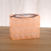 Large Storage Box Three Layer Large 36 Slots Plastic Craft Accessories Beards Jewelry Storage Box Container Home Organizer(Orange)