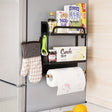 Kitchen Double Layers Magnetic Refrigerator Rack Storage Holder (Black) - Shelf by PMC TechLife | Online Shopping South Africa | PMC TechLife | Buy Now Pay Later Mobicred