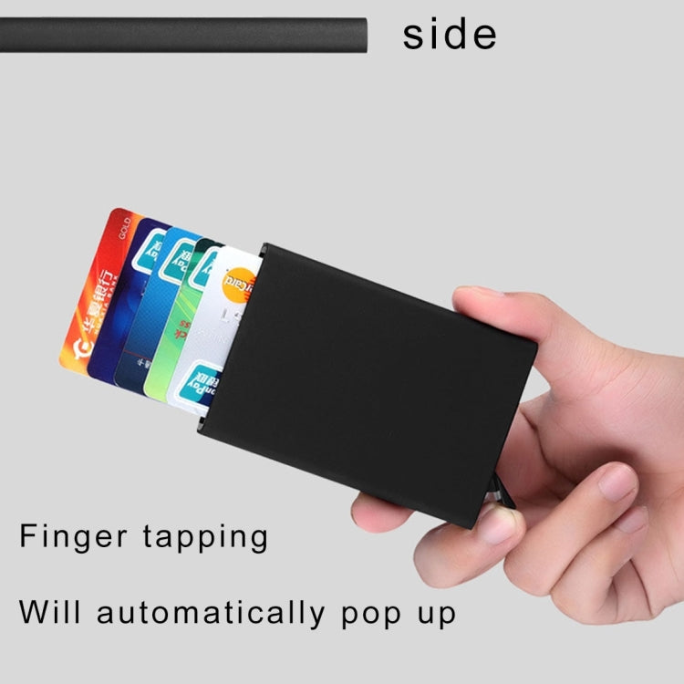Antimagnetic Stainless Steel PU Business Card Holder Credit Card Case, Size: 10*6.2*0.8cm(Blue) - free shipping - PMC TechLife - Order now!
