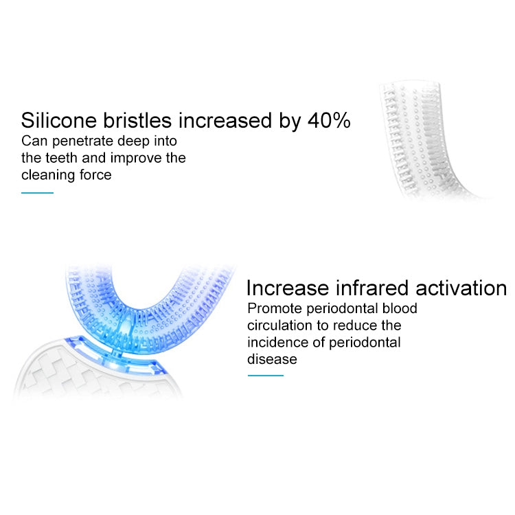 Vwhite 3 Cleaning Modes Silicone Electric Automatic Beauty Tooth Instrument(White)