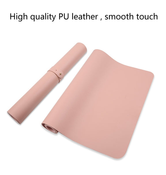 Multifunction Business PU Leather Mouse Pad Keyboard Pad Table Mat Computer Desk Mat, Size: 60 x 30cm(Black)