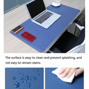 Multifunction Business PU Leather Mouse Pad Keyboard Pad Table Mat Computer Desk Mat, Size: 60 x 30cm(Black)