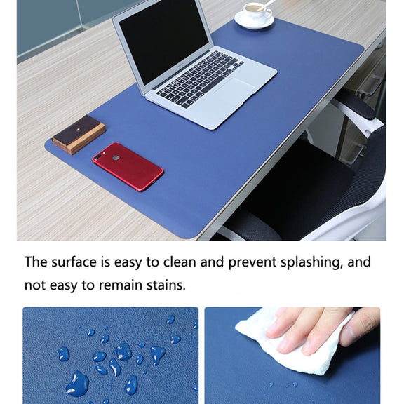 Multifunction Business PU Leather Mouse Pad Keyboard Pad Table Mat Computer Desk Mat, Size: 60 x 30cm(Black)