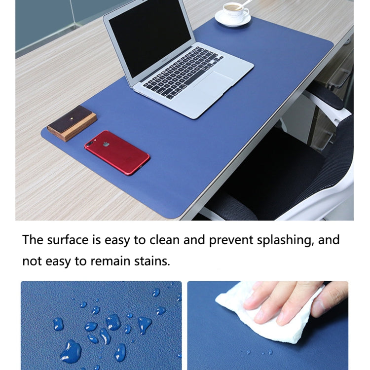 Multifunction Business PU Leather Mouse Pad Keyboard Pad Table Mat Computer Desk Mat, Size: 60 x 30cm(Black)