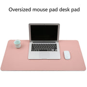 Multifunction Business PU Leather Mouse Pad Keyboard Pad Table Mat Computer Desk Mat, Size: 90 x 45cm(Pink)