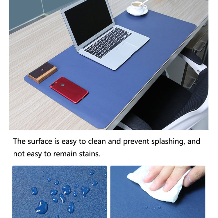 Multifunction Business PU Leather Mouse Pad Keyboard Pad Table Mat Computer Desk Mat, Size: 90 x 45cm(Pink)