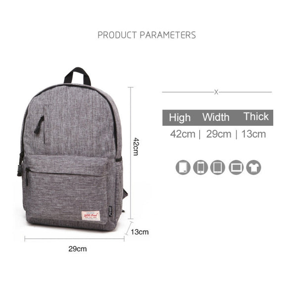 Universal Multi-Function Canvas Laptop Computer Shoulders Bag Leisurely Backpack Students Bag, Big Size: 42x29x13cm, For 15.6 inch and Below Macbook, Samsung, Lenovo, Sony, DELL Alienware, CHUWI, ASUS, HP(Black)