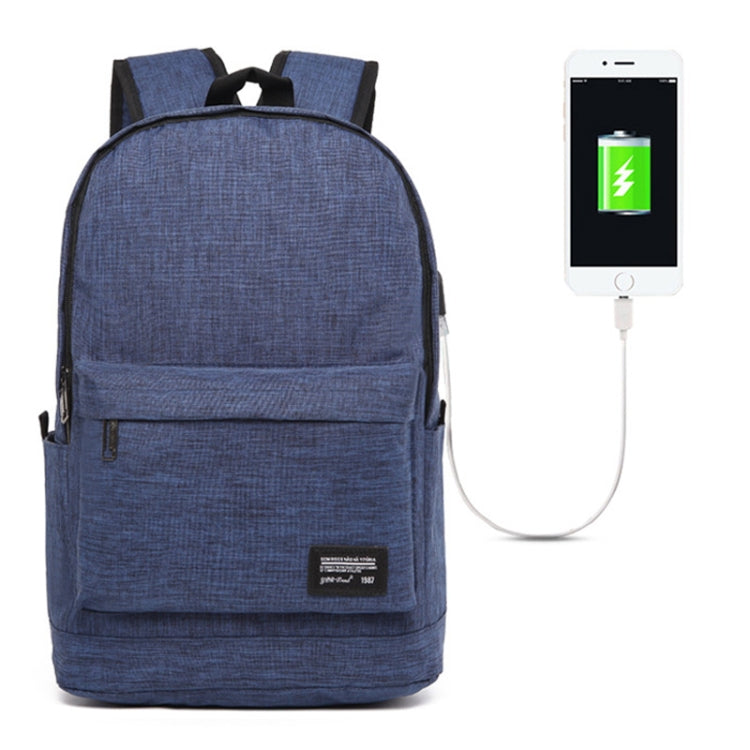 Universal Multi-Function Oxford Cloth Laptop Shoulders Bag Backpack with External USB Charging Port, Size: 45x31x16cm, For 15.6 inch and Below Macbook, Samsung, Lenovo, Sony, DELL Alienware, CHUWI, ASUS, HP(Blue) - Backpack by PMC TechLife | Online Shopping South Africa | PMC TechLife