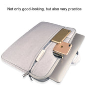 Breathable Wear-resistant Shoulder Handheld Zipper Laptop Bag, For 15.6 inch and Below Macbook, Samsung, Lenovo, Sony, DELL Alienware, CHUWI, ASUS, HP (Black)