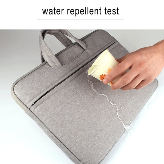 Breathable Wear-resistant Shoulder Handheld Zipper Laptop Bag, For 15.6 inch and Below Macbook, Samsung, Lenovo, Sony, DELL Alienware, CHUWI, ASUS, HP (Grey)