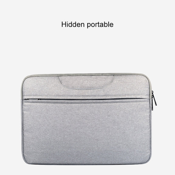 Breathable Wear-resistant Shoulder Handheld Zipper Laptop Bag, For 15.6 inch and Below Macbook, Samsung, Lenovo, Sony, DELL Alienware, CHUWI, ASUS, HP (Navy Blue)