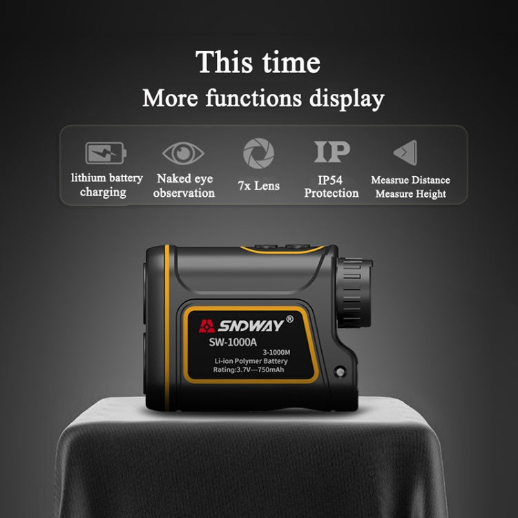 SNDWAY SW1000A Handheld Outdoor Waterproof Telescope Range Finder Distance Measurer, 1000m - free shipping - PMC TechLife - Order now!