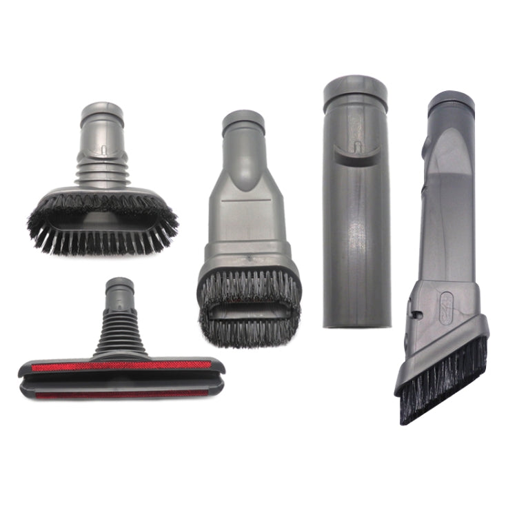 XD974 5 in 1 Round Brush + 2 x Stiff Brush  + Bed Brush + Connector for Dyson Vacuum Cleaner Parts Kits - free shipping - PMC TechLife - Order now!