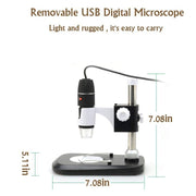 DMS-MDS800 40X-1600X Magnifier 2.0MP Image Sensor USB Digital Microscope with 8 LEDs & Professional Stand
