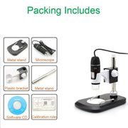 DMS-MDS800 40X-1600X Magnifier 2.0MP Image Sensor USB Digital Microscope with 8 LEDs & Professional Stand