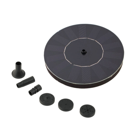Solar Powered Water Pump Garden Fountain Floating Panel Watering Pond Kit for Waterfalls Water Display Park Pool Decoration Fountain, Diameter: 16cm