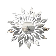 Sunflower Mirror Wall Sticker Bedroom Living Room Decoration Wall Stickers(Silver)