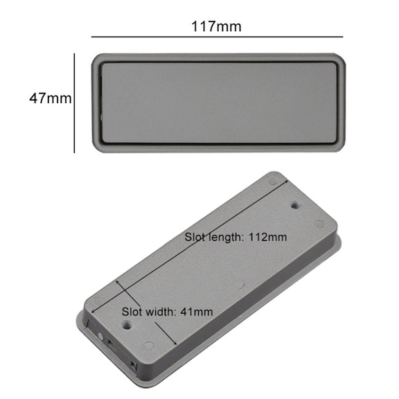 Simple Wardrobe Slotted Scrub Handle Concealed Recessed Drawer Invisible Handle, Hole Distance���96mm (Black)