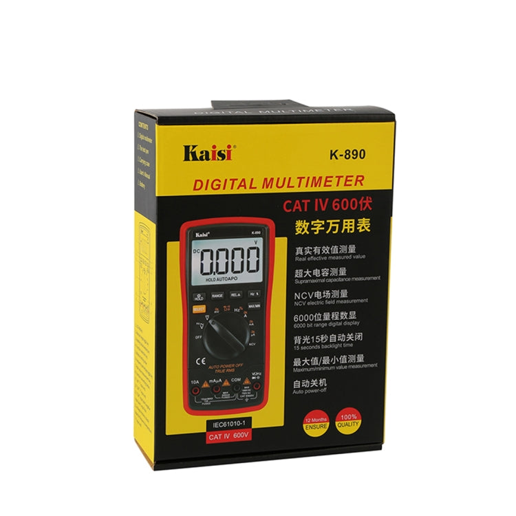 Kaisi K-890 Professional LCD Digital Multimeter Electrical Handheld Digital Multimeter Tester