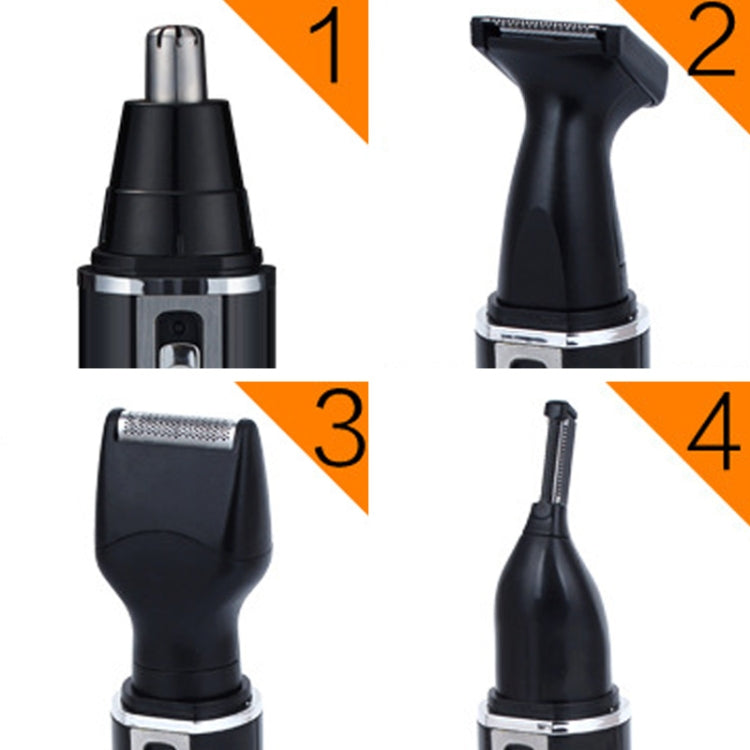SPORTSMAN Four-in-one Rechargeable Ear Nose Trimmer Electric Shaver Beard Face Eyebrows Hair Trimmer For Men, EU Plug(Black, 220V) - free shipping - PMC TechLife - Order now!
