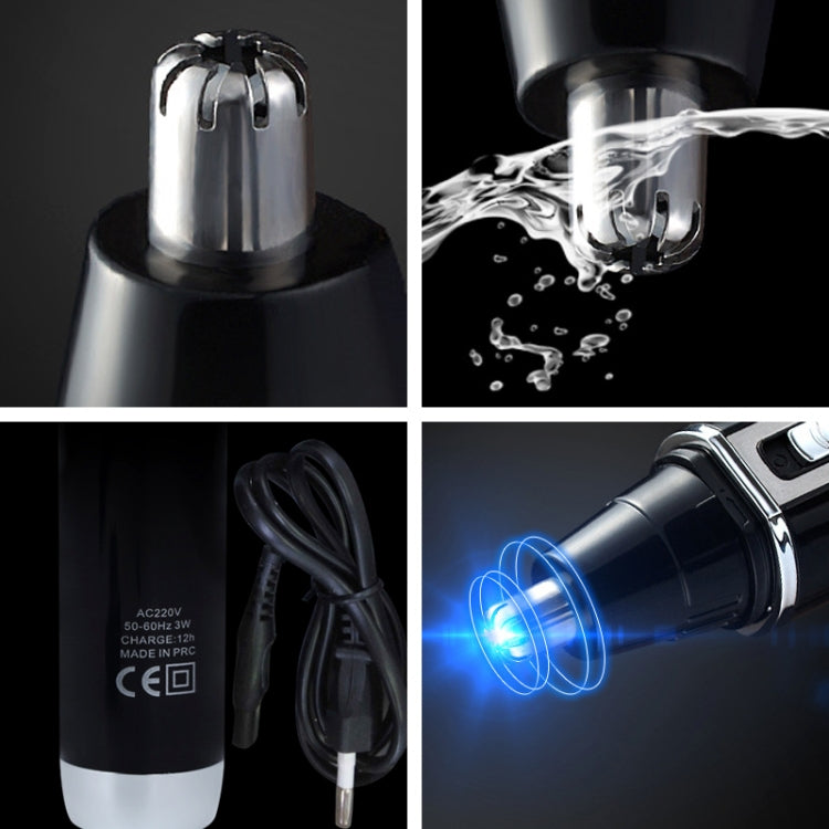 SPORTSMAN Four-in-one Rechargeable Ear Nose Trimmer Electric Shaver Beard Face Eyebrows Hair Trimmer For Men, EU Plug(Black, 220V) - free shipping - PMC TechLife - Order now!