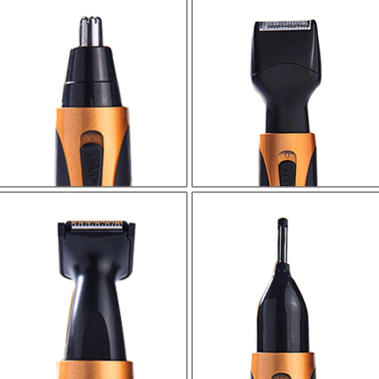 SPORTSMAN Four-in-one USB Rechargeable Ear Nose Trimmer Beard Face Shaver Eyebrows Hair Trimmer For Men(gold USB type) - free shipping - PMC Jewellery - Order now!