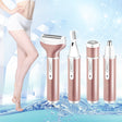4 In 1  USB Rechargeable Vibrissa Eyebrows Trimmer Body Hair Denuding Machine Set(Rose Gold) - free shipping - PMC TechLife - Order now!