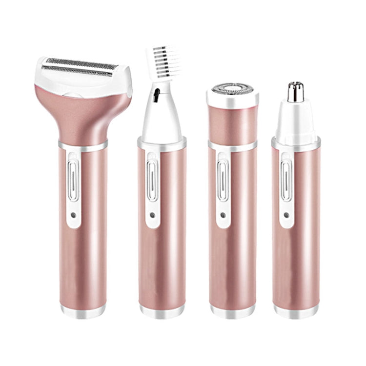 4 In 1  USB Rechargeable Vibrissa Eyebrows Trimmer Body Hair Denuding Machine Set(Rose Gold) - free shipping - PMC TechLife - Order now!