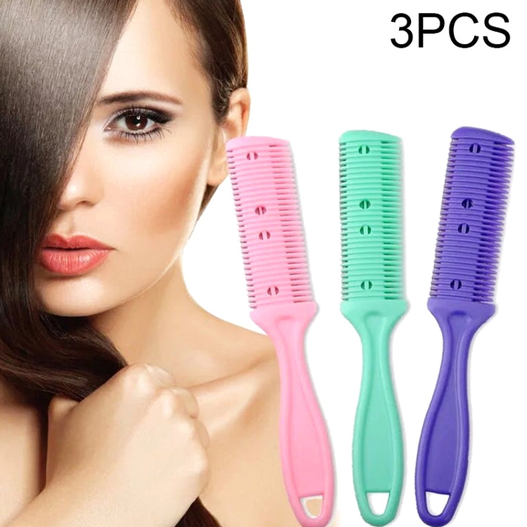3pcs Hair Tools Double-sided Knife Hair Comb Hair Bangs Trimmer Thinning Device Hair Clipper,  Random Color Delivery - free shipping - PMC TechLife - Order now!