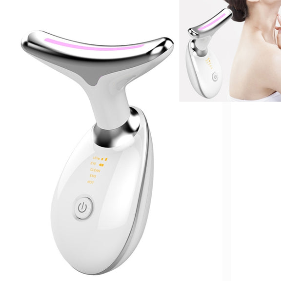 LED Color Light Wrinkle Neck Beauty Instrument (White)