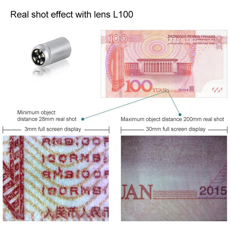 Supereyes L100 300X Telephoto Lens Electronic Microscope Lens Accessories for HCB0990 - free shipping - PMC TechLife - Order now!