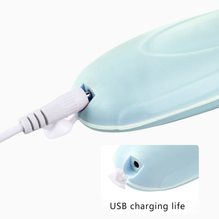 3 in 1 USB Charging Electronic Cleaning Face Beauty Instrument Pores Nose Blackhead Facial Cleansing Brush (Blue)