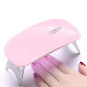 SUN mini 2 6W UV + LED USB Nail Lamp Fingernail Gel Curing Dryer(Pink)