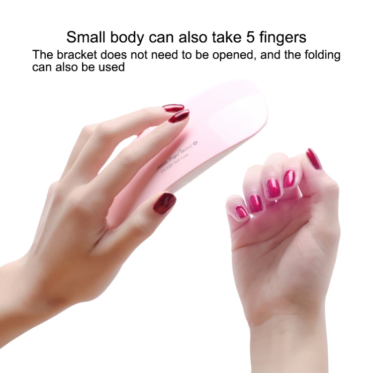 SUN mini 2 6W UV + LED USB Nail Lamp Fingernail Gel Curing Dryer(Pink) - free shipping - PMC TechLife - Order now!