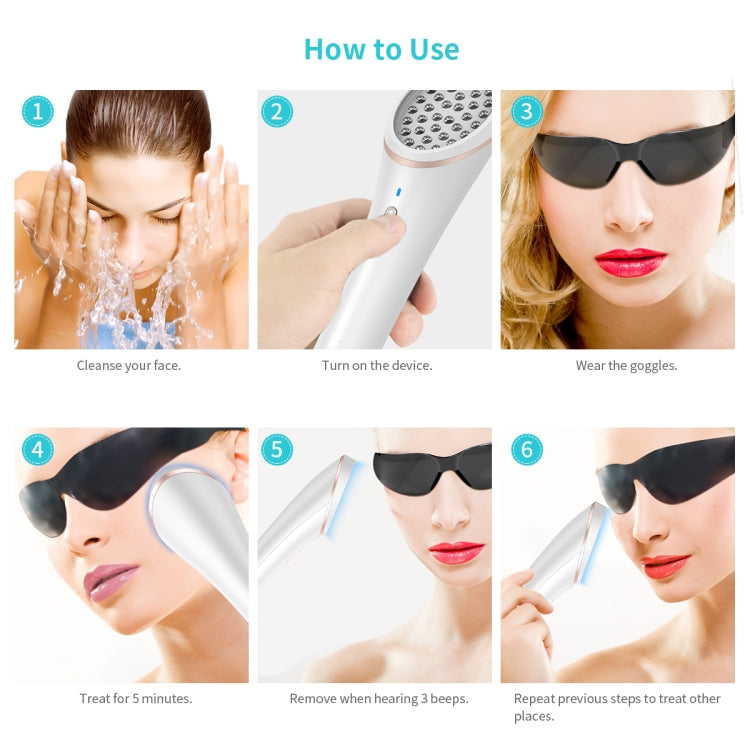 XPREEN XPRE052 Wireless Rechargeable Light Acne Treatment Device Home Acne Clearing Eraser with Blue Light and Red Light(White) - free shipping - PMC Jewellery - Order now!