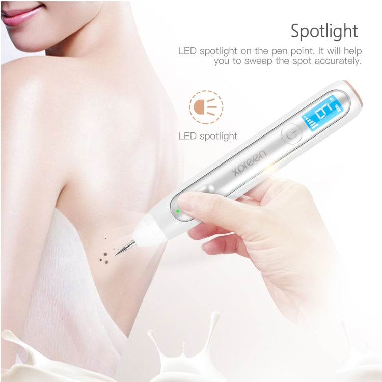 XPREEN XPRE051 Professional Wireless Rechargeable Mole Freckle Dark Spots Tattoo Wart Removal Pen Skin Tag Spot Eraser Pro Beauty Sweep Spot Pen Kit With LED Screen & Spotlight(White) - free shipping - PMC Jewellery - Order now!