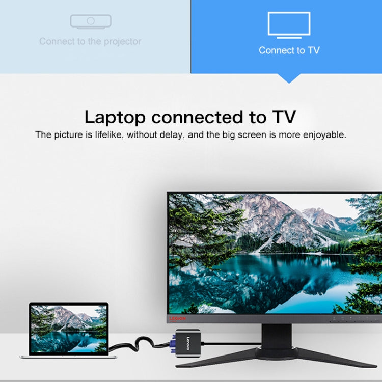 Lenovo F1-H01 HDMI to VGA Cable Aluminum Alloy Converter - Converter by Lenovo | Online Shopping South Africa | PMC TechLife | Buy Now Pay Later Mobicred