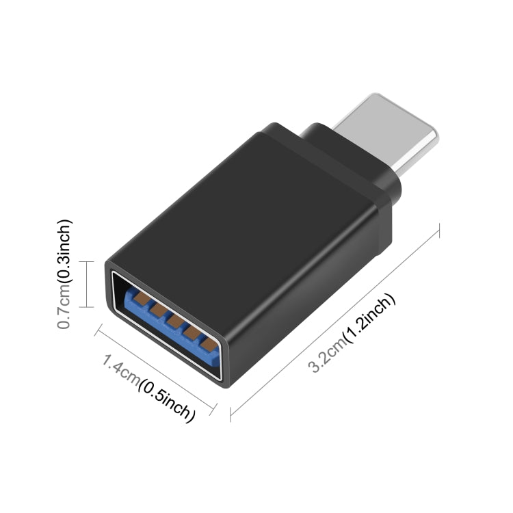 HAWEEL USB-C / Type-C Male to USB 3.0 Female OTG Data Transmission Adapter(Black) - free shipping - PMC TechLife - Order now!