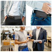 HAWEEL 6.1-6.8 inch Nylon Cloth Phone Belt Clip Horizontal Carrying Pouch with Card Slot (Black)