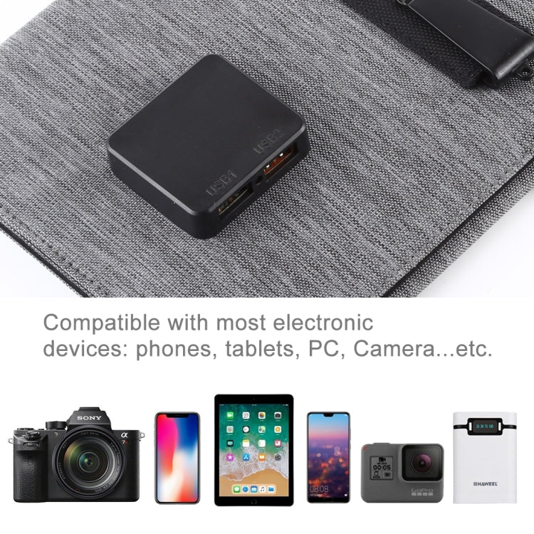 HAWEEL 21W Ultrathin 3-Fold Foldable 5V / 3A Solar Panel Charger with Dual USB Ports, Support QC3.0 and AFC(Black) - free shipping - PMC TechLife - Order now!