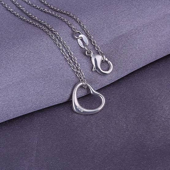 Simple Heart Necklace In 18k White Gold - Necklaces by PMC Jewellery SA | Online Shopping South Africa | PMC Jewellery | Buy Now Pay Later Mobicred