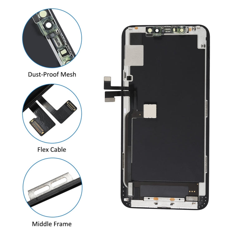 GX OLED LCD Screen for iPhone 11 Pro Max Digitizer Full Assembly with Frame(Black)