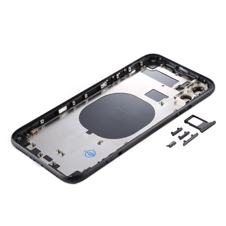 Back Housing Cover with SIM Card Tray & Side keys & Camera Lens for iPhone 11(Black)