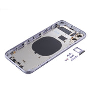 Back Housing Cover with SIM Card Tray & Side keys & Camera Lens for iPhone 11(Purple)